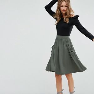 🌿 ASOS Jersey Midi Skirt